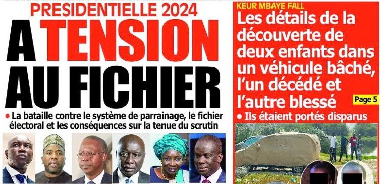 La revue de presse sénégalaise du mardi 9 janvier 2024