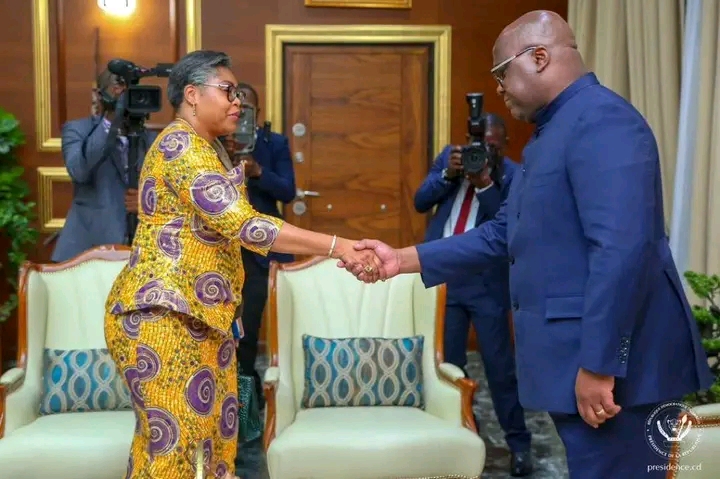 Judith Suminwa Tuluka Premier ministre en compagnie du Président de RDC Félix Tshisekedi