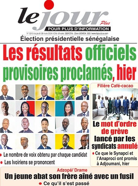 Bassirou Diomaye Faye dans les journaux de Côte d'Ivoire