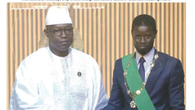 Le Président Bassirou Diomaye Faye et le Colonel Malick Thiaw dans la presse malienne