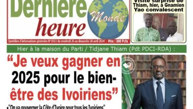 Revue de ivoirienne du vendredi 26 avril 2024