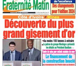 Revue de presse ivoirienne du vendredi 03 mai 2024