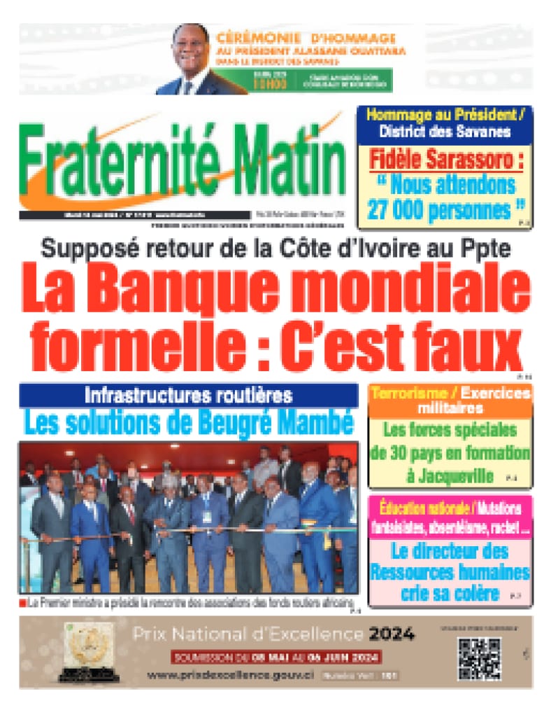 revue de presse ivoirienne du mardi 14 mai 2024