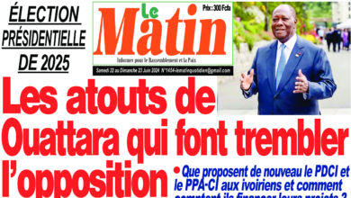 Revue de presse ivoirienne du samedi 22 juin 2024