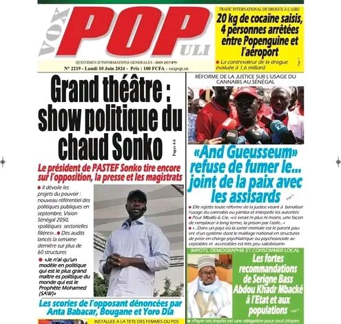 Revue de presse sénégalaise du lundi 11 juin 2024