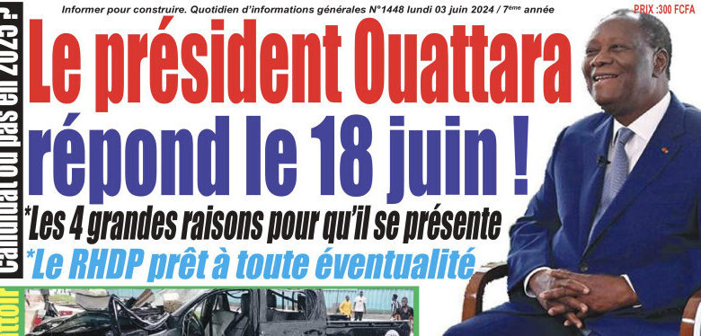 Revue de presse ivoirienne du lundi 03 juin 2024