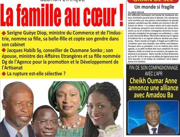 Revue de presse sénégalaise du samedi 20 juillet 2024