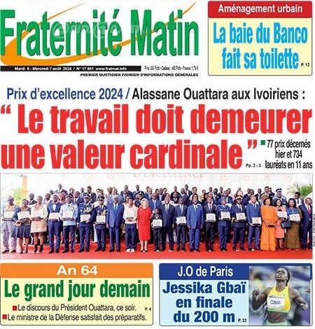 Revue de presse ivoirienne du mardi 06 août 2024