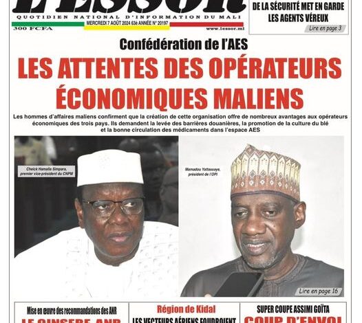 Revue de presse malienne du mercredi 07 août 2024