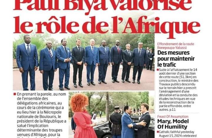 Revue de presse camerounaise du vendredi 16 août 2024