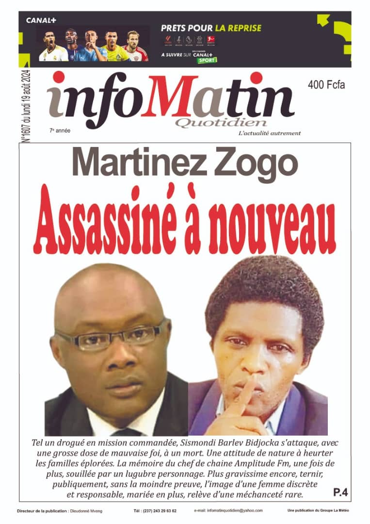 Revue de presse camerounaise du lundi 19 août 2024