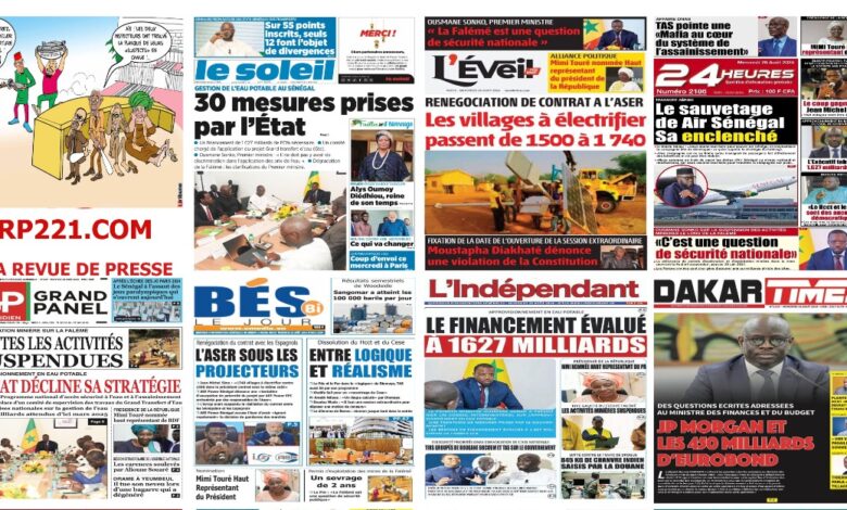 Revue de presse sénégalaise du mercredi 28 août 2024