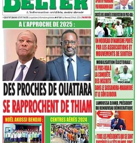 Revue de presse ivoirienne du mercredi 28 août 2024