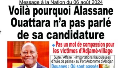 Revue de presse ivoirienne du vendredi 09 août 2024