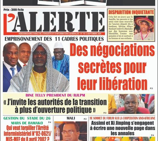 Revue de presse malienne du mardi 03 septembre 2024