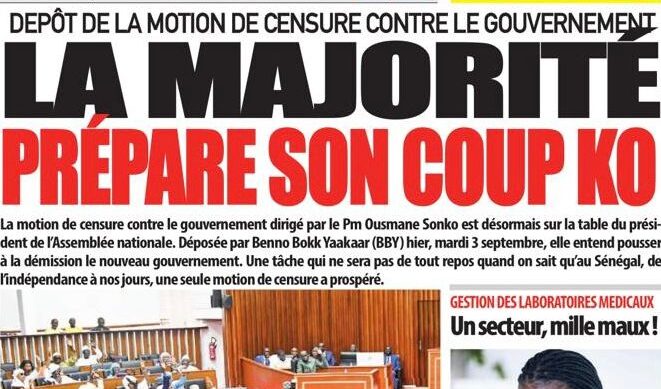 Revue de presse sénégalaise du mercredi 04 septembre