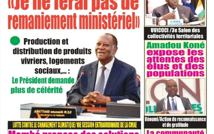 Revue de presse ivoirienne du vendredi 06 septembre