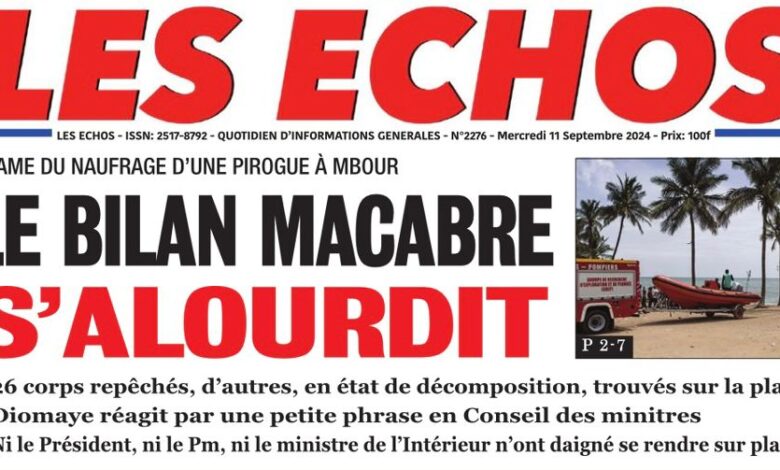 Revue de presse sénégalaise du mercredi 11 septembre