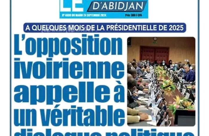 Revue de presse ivoirienne du vendredi 27 septembre