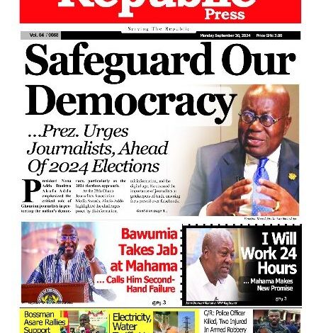 Ghana : la revue de presse du lundi 30 septembre 2024