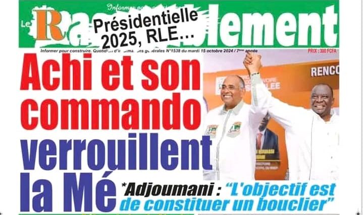 La revue de presse de Côte d’Ivoire du mardi 15 octobre 2024