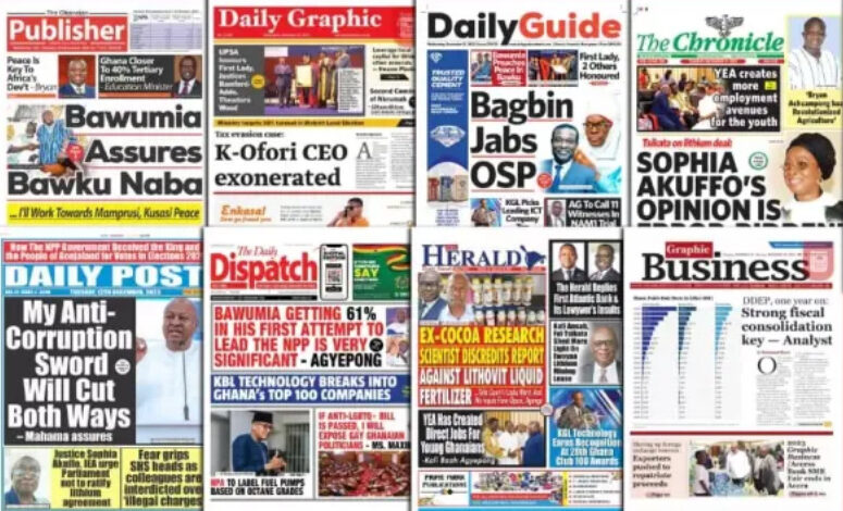 La revue de presse du Ghana du jeudi 31 octobre 2024