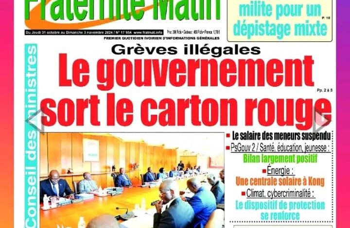 La revue de presse de Côte d'Ivoire du jeudi 31 octobre 2024