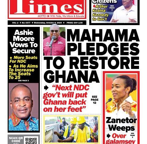 La revue de presse du Ghana du mercredi 09 octobre 2024