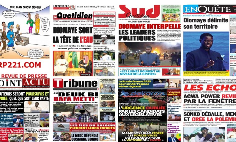 Revue de presse sénégalaise du lundi 04 novembre