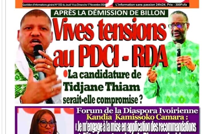 La revue de presse de Côte d’Ivoire du jeudi 14 novembre 2024