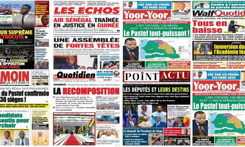 La revue de presse sénégalaise du vendredi 22 novembre 2024