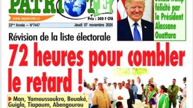 La revue de presse de Côte d’Ivoire du jeudi 07 novembre 2024