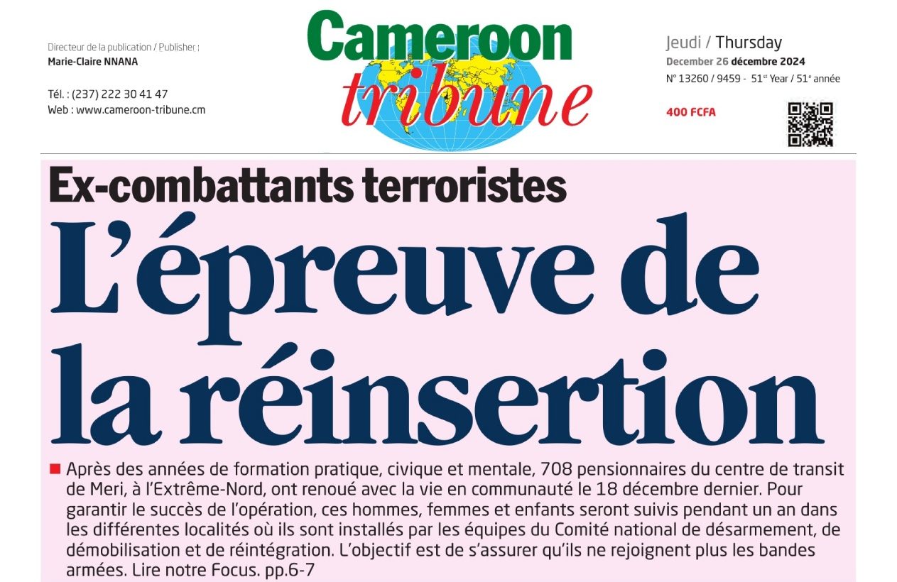 Cameroun : la revue de presse du jeudi 26 décembre