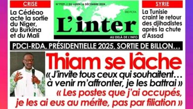 La revue de presse de Côte d’Ivoire du lundi 16 décembre 2024