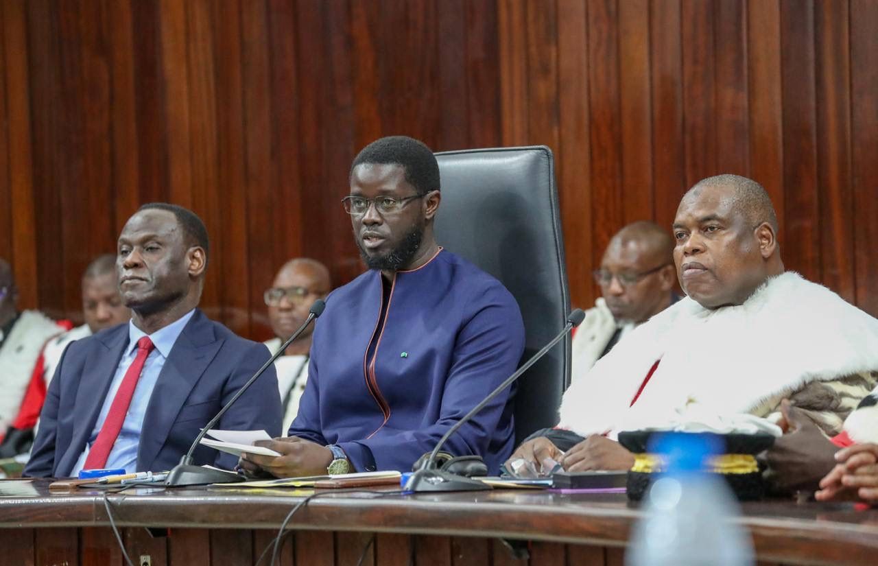 Bassirou Diomaye Faye, le Chef de l'Etat, a présidé ce jeudi la rentrée solennelle des Cours et Tribunaux