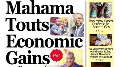 Headlines from Ghana, this Friday, May 16, 2025
