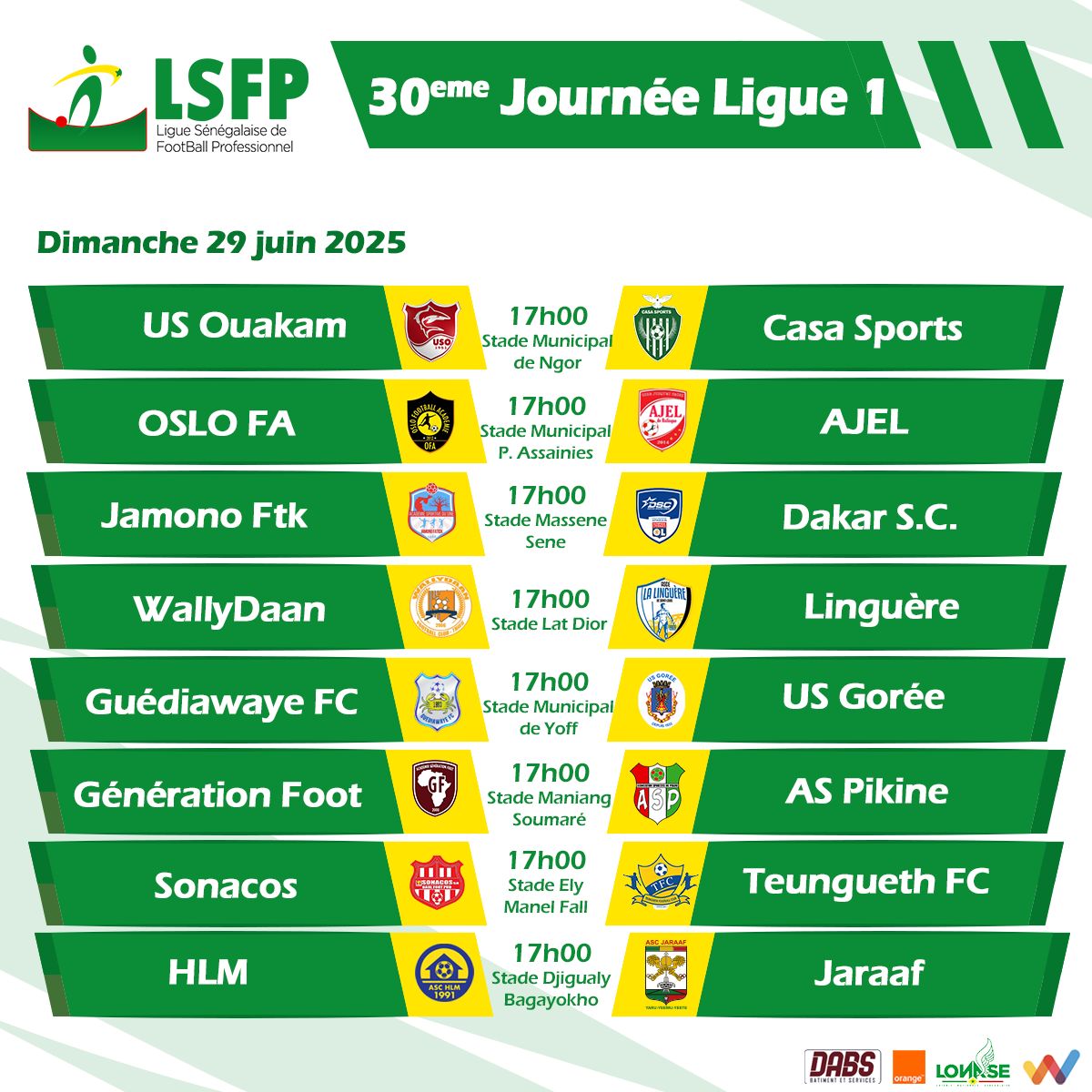 Ligue 1 : jour de sacre, pour le Jaraaf ou l'US Gorée