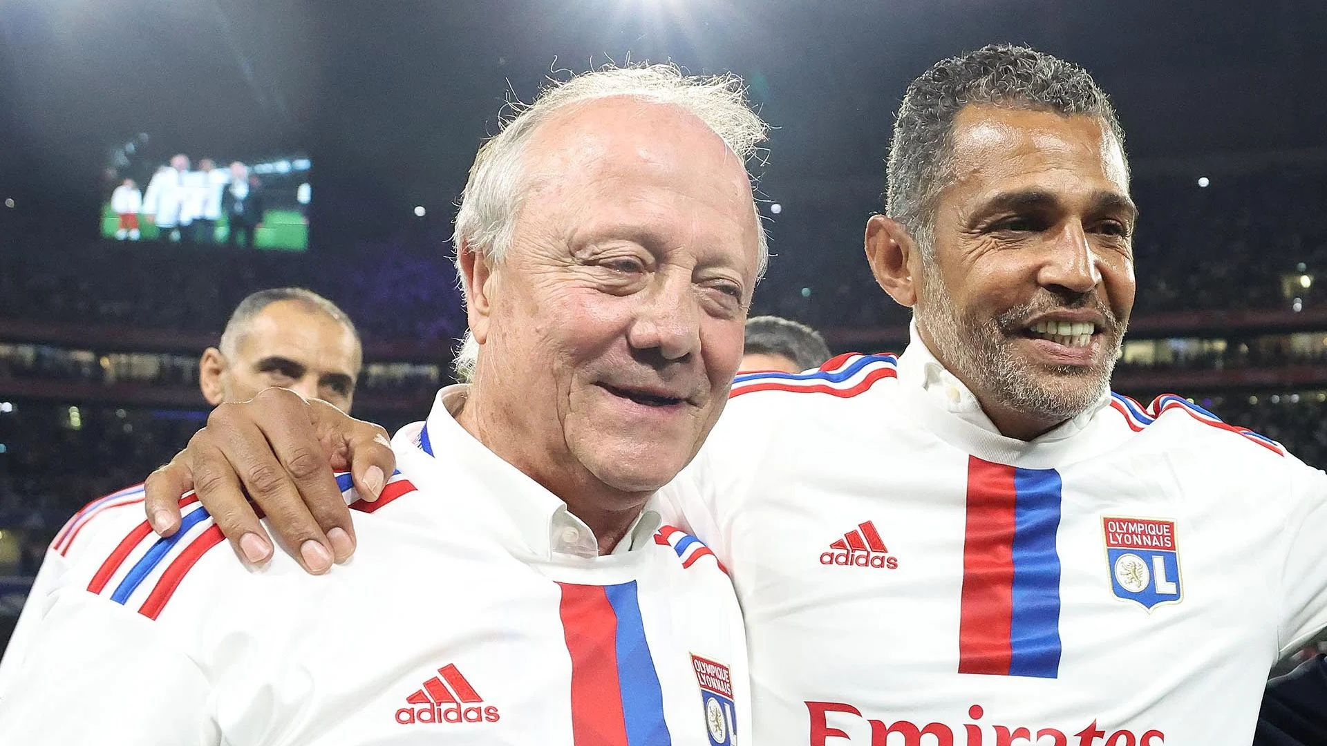 Bernard Lacombe avec le Brésilien Sony Anderson