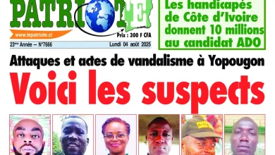 La revue de presse de Côte d'Ivoire du lundi 04 août 2025