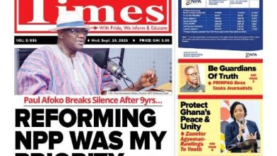 Headlines from Ghana, this Wednesday, September 10, 2025