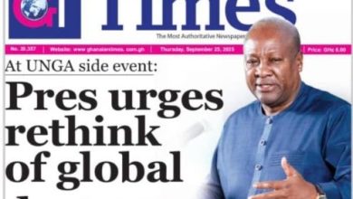 Headlines from Ghana, this Thursday, September 25, 2025