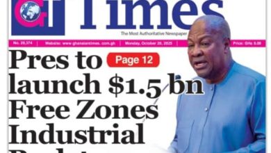 Headlines from Ghana, this Monday, October 20, 2025