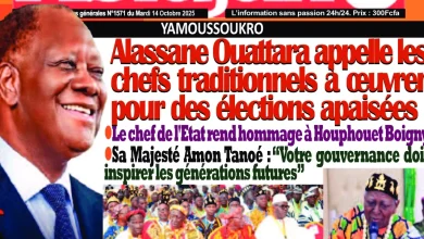 La revue de presse de Côte d'Ivoire du mercredi 15 octobre 2025