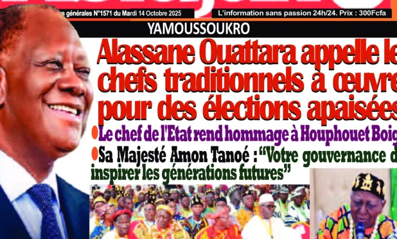 La revue de presse de Côte d'Ivoire du mercredi 15 octobre 2025