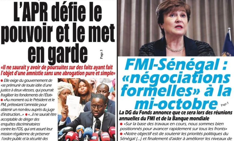 La revue de presse sénégalaise du samedi 04 octobre 2025