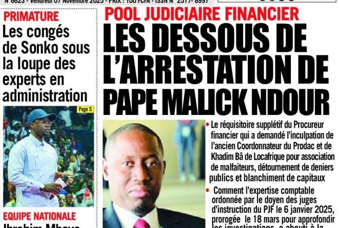 La revue de presse sénégalaise du vendredi 07 novembre 2025