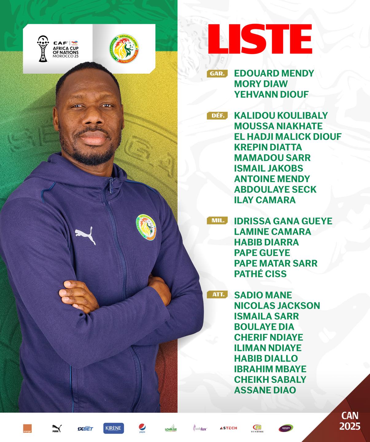 La liste de Lions pour la CAN 2025