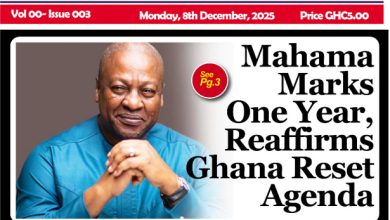 Headlines from Ghana, this Monday, December 08, 2025