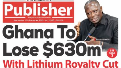 Headlines from Ghana, this Wednesday, December 10, 2025