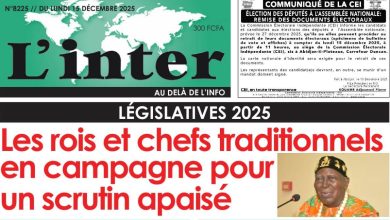 Les journaux de Côte d'Ivoire du lundi 15 décembre 2025